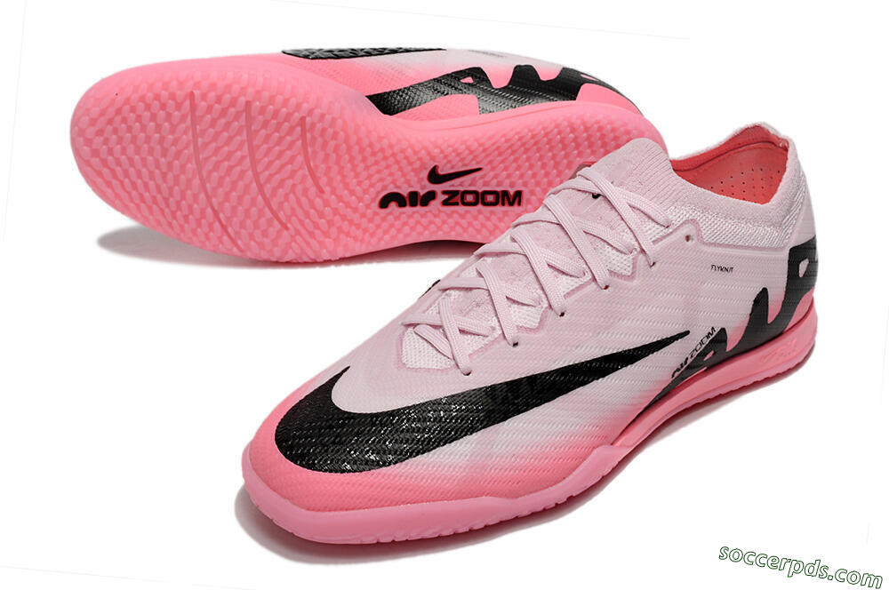 Nike Air Zoom Mercurial Vapor 15 Elite IC Low-Tops Football Shoes - Pink/Black 3