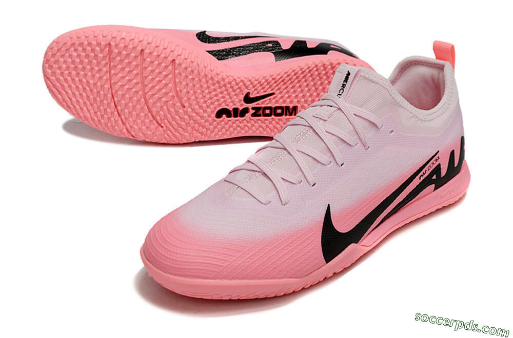 Nike Air Zoom Mercurial Vapor 15 Pro IC Low-Tops Football Shoes - Pink/Black 3