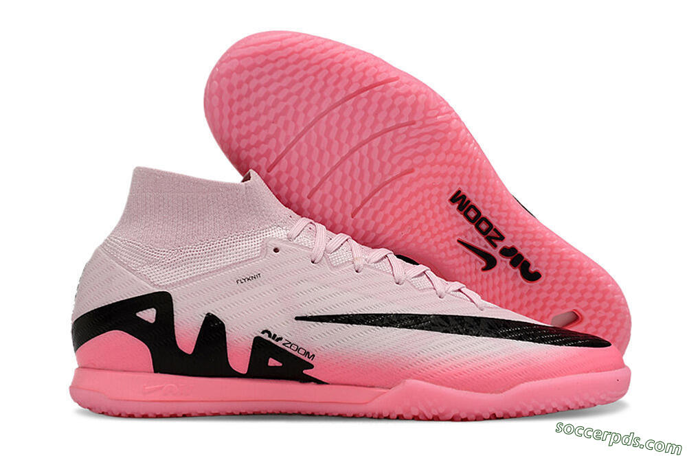 Nike Air Zoom Mercurial Superfly 9 Elite IC High-Tops Football Shoes - Pink/Black 1