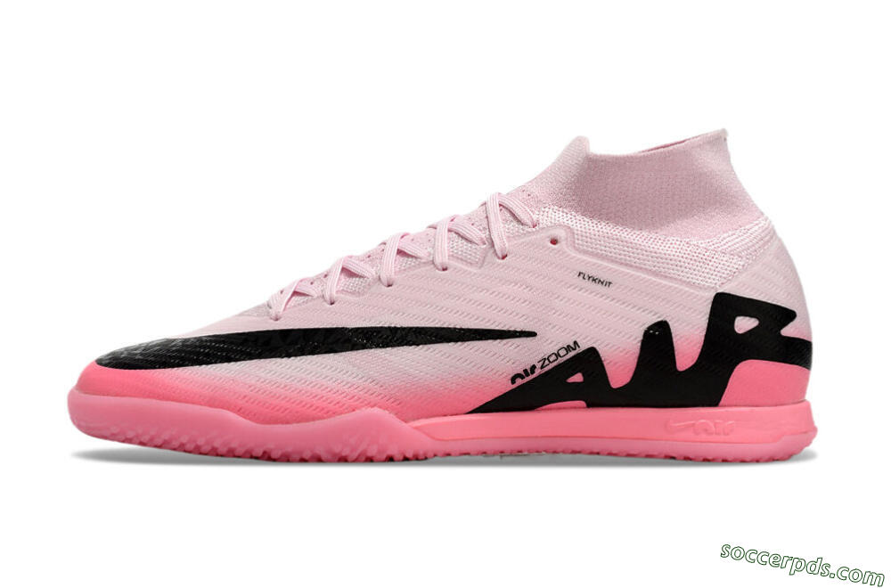 Nike Air Zoom Mercurial Superfly 9 Elite IC High-Tops Football Shoes - Pink/Black 2