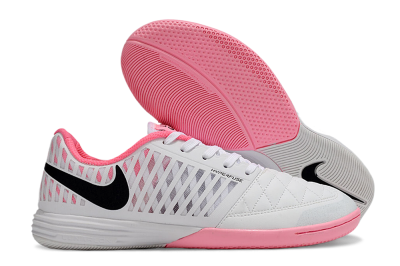 Nike Lunar Gato 2 IC Low-Tops Football Shoes - White/Pink/Black