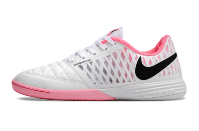Nike Lunar Gato 2 IC Low-Tops Football Shoes - White/Pink/Black