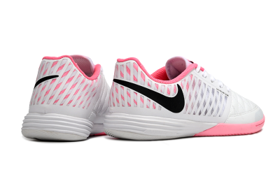 Nike Lunar Gato 2 IC Low-Tops Football Shoes - White/Pink/Black