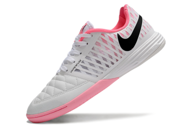 Nike Lunar Gato 2 IC Low-Tops Football Shoes - White/Pink/Black