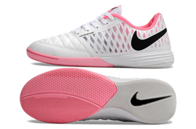 Nike Lunar Gato 2 IC Low-Tops Football Shoes - White/Pink/Black