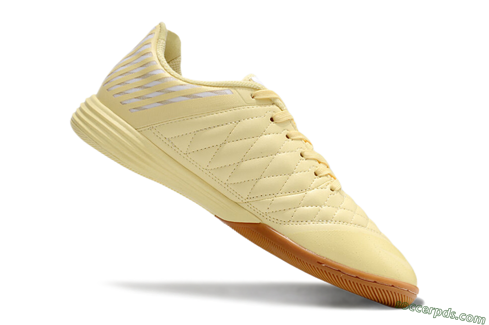 Nike Lunar Gato 2 IC Low-Tops Football Shoes - Yellow/White/Brown 4