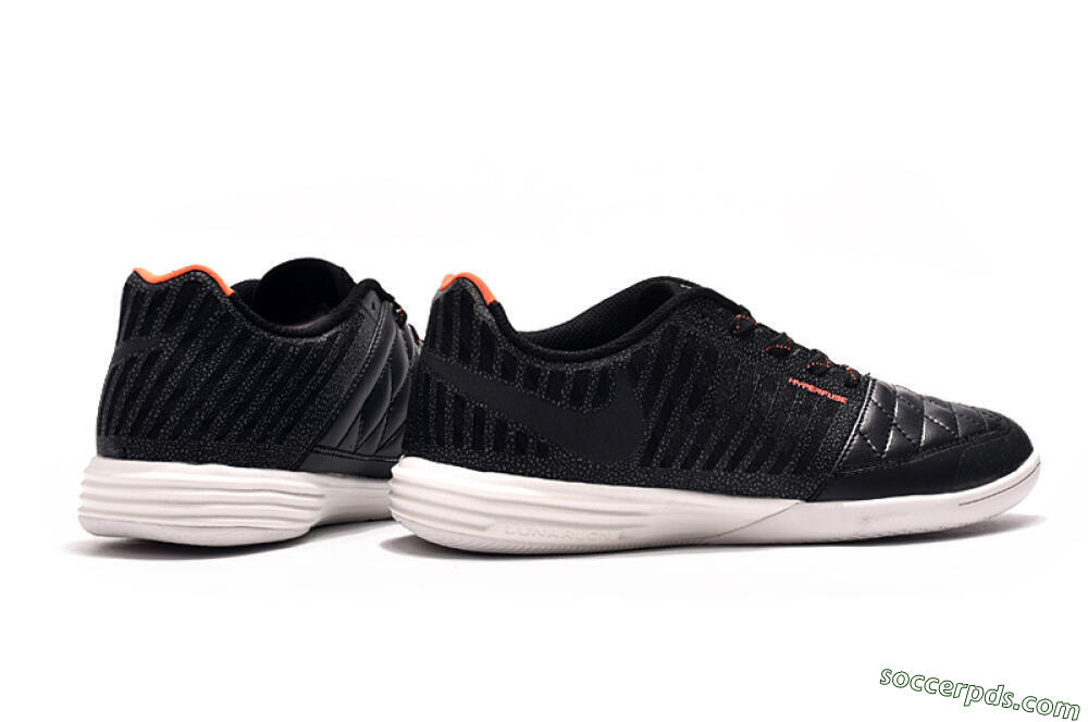 Nike Lunar Gato 2 IC Low-Tops Football Shoes - Black/Red/White 5