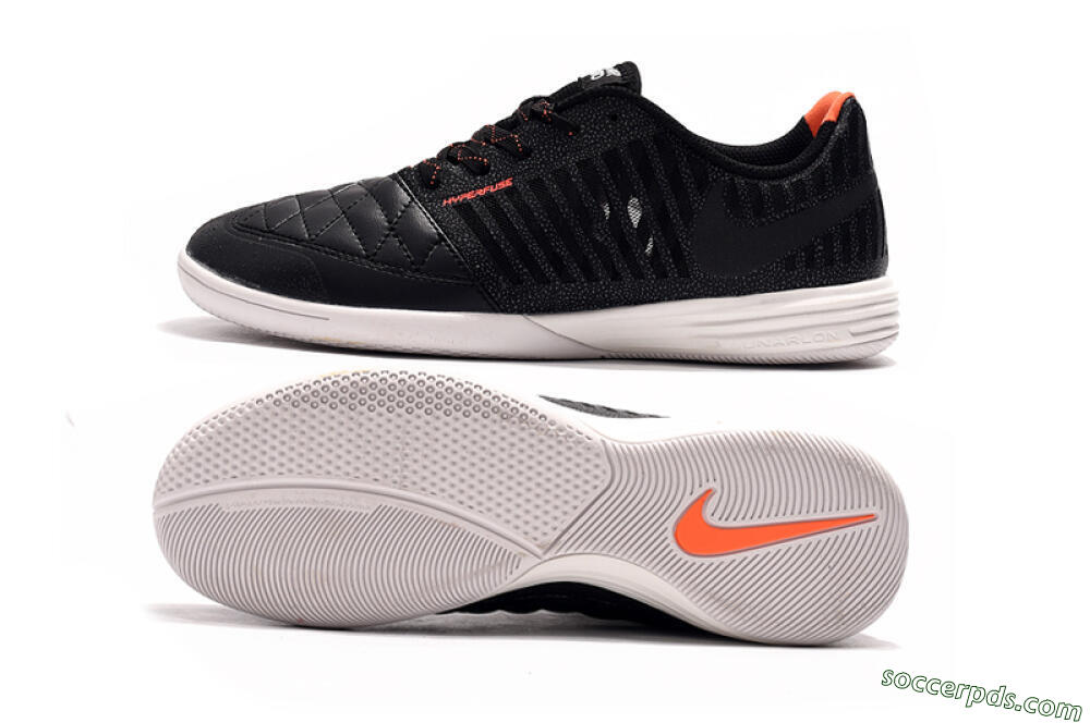 Nike Lunar Gato 2 IC Low-Tops Football Shoes - Black/Red/White 0