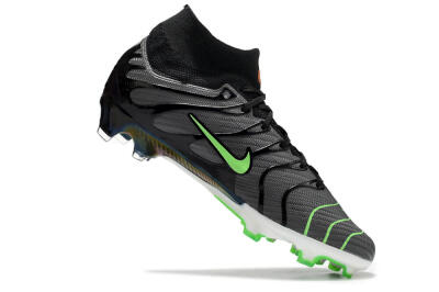 Nike Air Zoom Mercurial Superfly 9 Elite FG High-Tops Football Boots - Silver/Black/Green