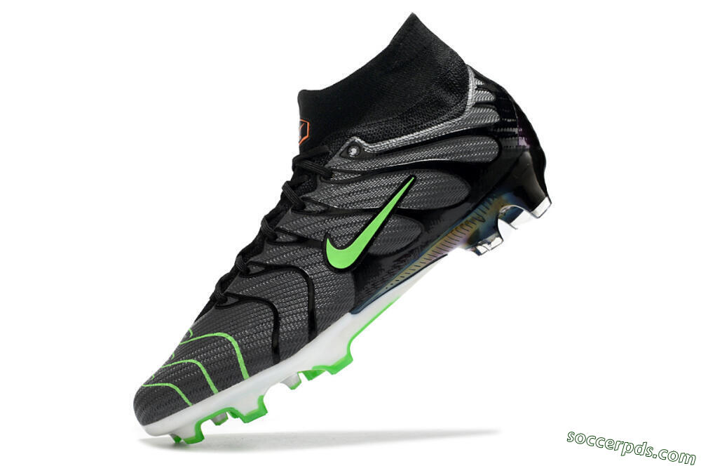 Nike Air Zoom Mercurial Superfly 9 Elite FG High-Tops Football Boots - Silver/Black/Green 5