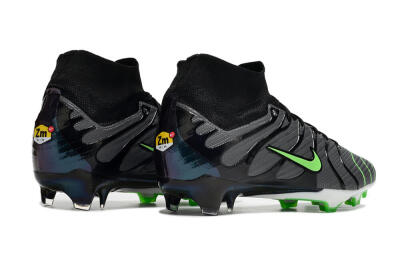 Nike Air Zoom Mercurial Superfly 9 Elite FG High-Tops Football Boots - Silver/Black/Green