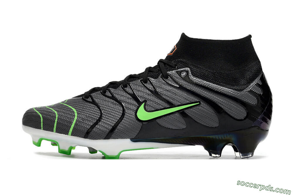 Nike Air Zoom Mercurial Superfly 9 Elite FG High-Tops Football Boots - Silver/Black/Green 2