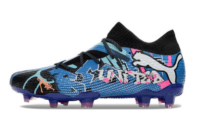 Puma Future Ultimate FG Low-Tops Football Boots - Black/Blue/Pink