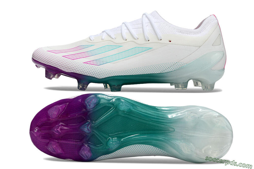 Adidas X23 crazyfast.1 Messi FG Low-Tops Football Boots - White/Pink/Green 0