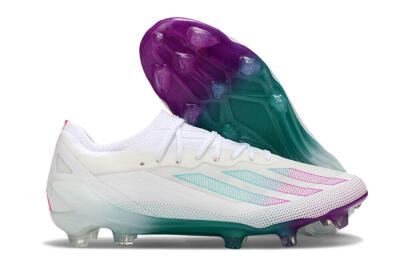 Adidas X23 crazyfast.1 Messi FG Low-Tops Football Boots - White/Pink/Green