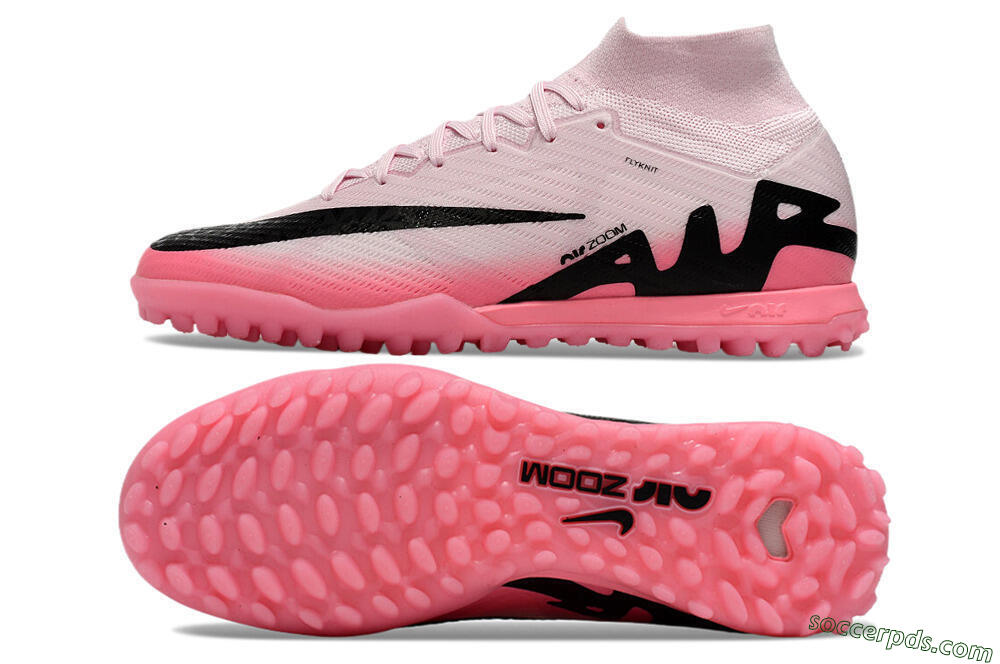 Nike Air Zoom Mercurial Superfly 9 Elite TF High-Tops Football Boots - Pink/Pink/Black 0