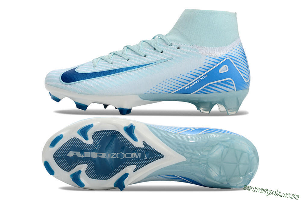 Nike Air Zoom Mercurial Superfly 10 Elite FG High-Tops Football Boots - Jade/White/Blue 0