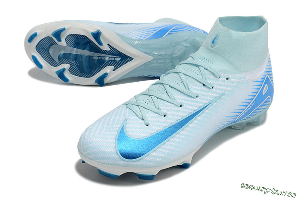 Nike Air Zoom Mercurial Superfly 10 Elite FG High-Tops Football Boots - Jade/White/Blue 3