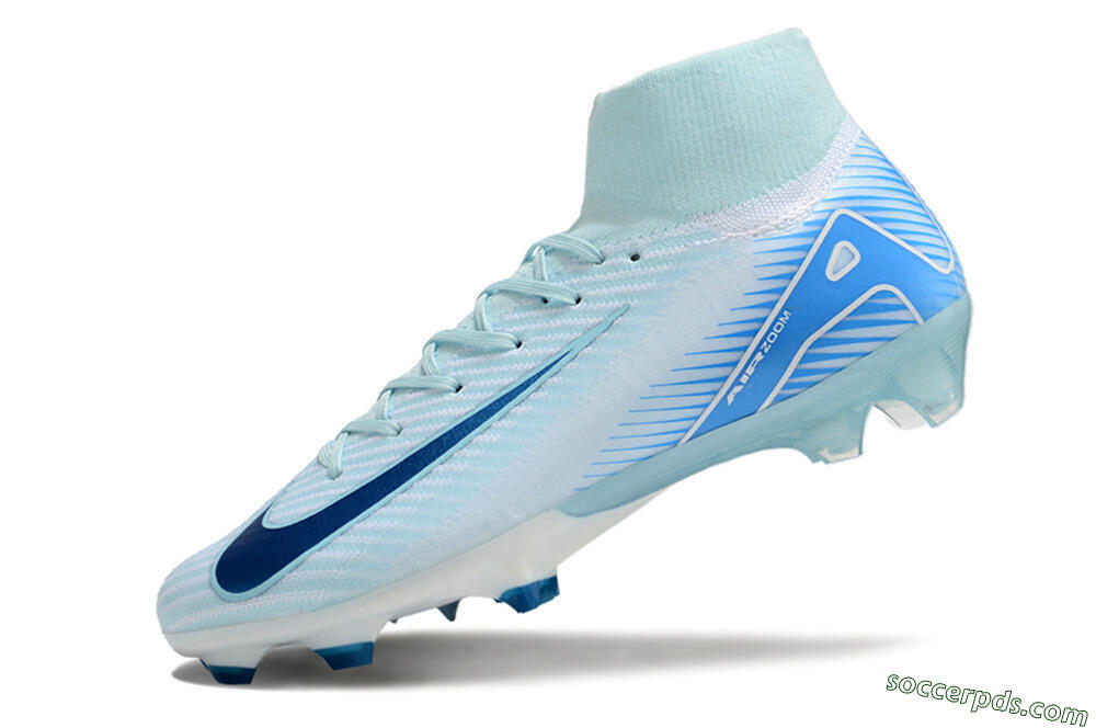 Nike Air Zoom Mercurial Superfly 10 Elite FG High-Tops Football Boots - Jade/White/Blue 5