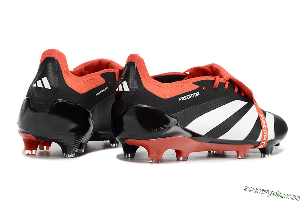 Adidas Predator Elite Foldover Tongue FG Low-Tops Football Boots - Black/White/Red 6