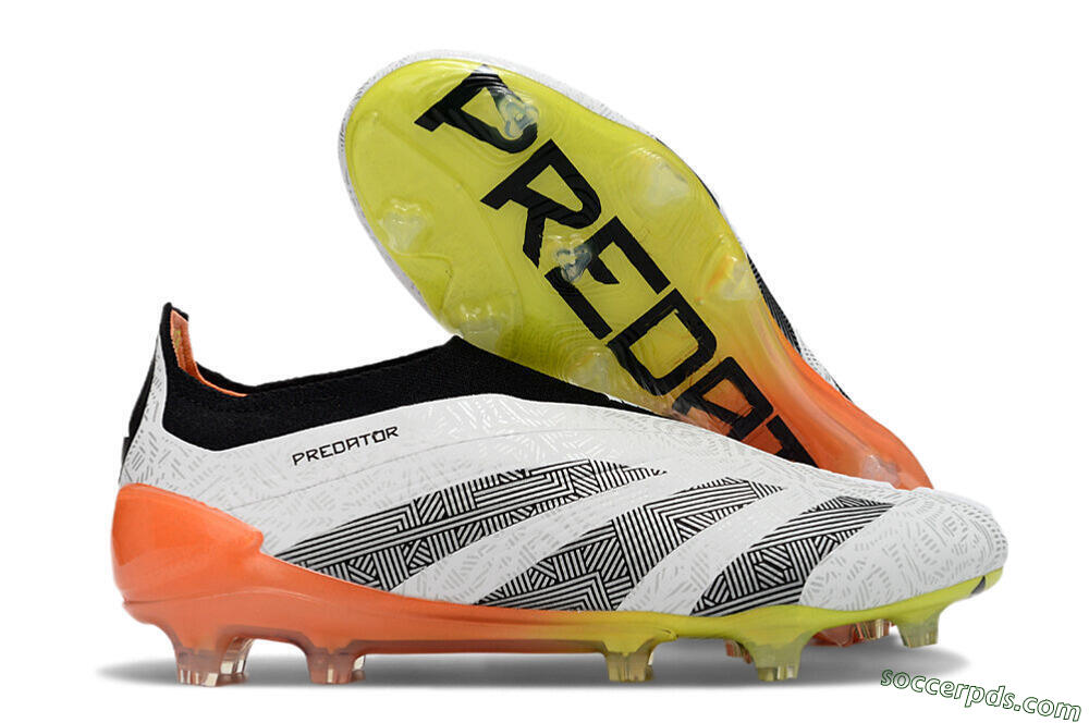 Adidas Predator Accuracy+ FG Low-Tops Football Boots - White/Black/Orange 1