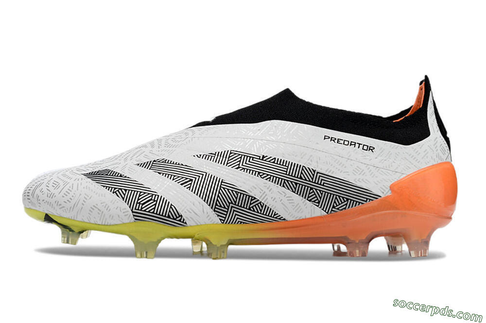 Adidas Predator Accuracy+ FG Low-Tops Football Boots - White/Black/Orange 2