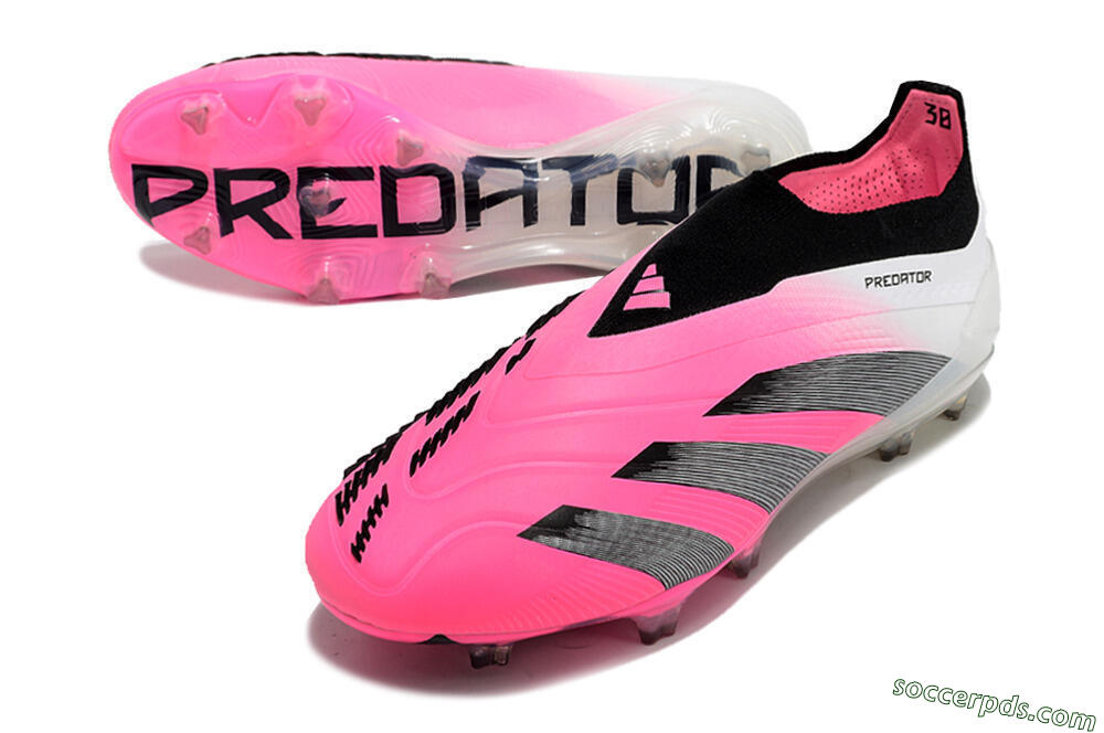 Adidas Predator Accuracy+ FG Low-Tops Football Boots - Pink/Black/White 3