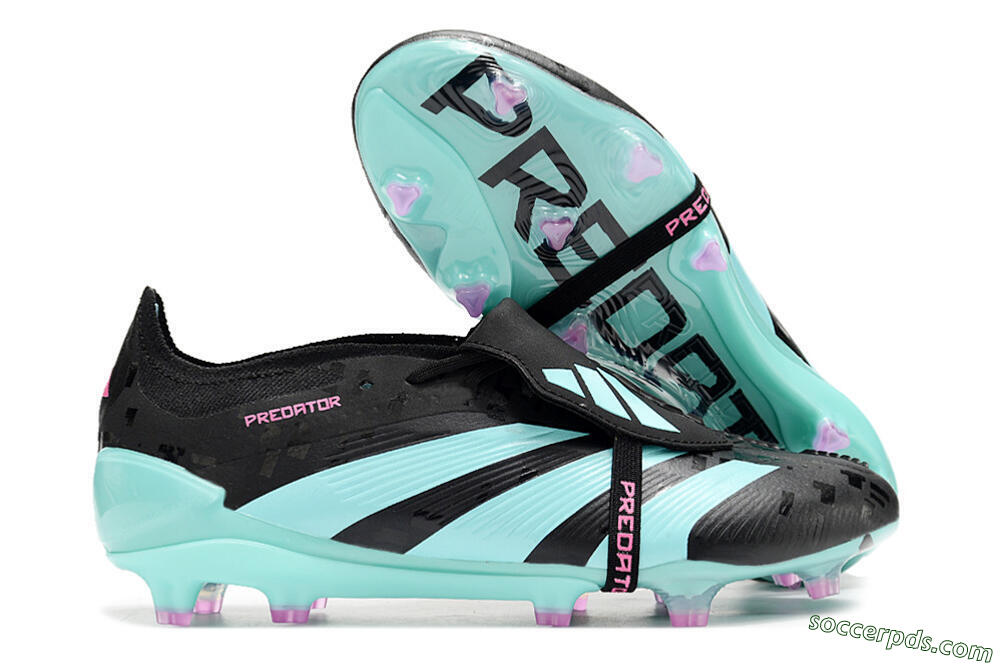 Adidas Predator Elite Foldover Tongue FG Low-Tops Football Boots - Black/Jade/Purple 1
