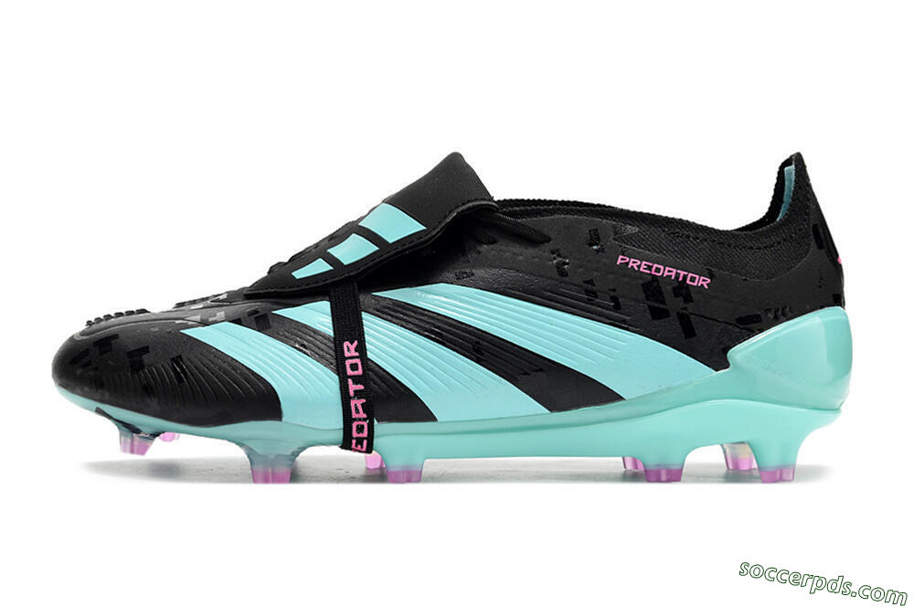 Adidas Predator Elite Foldover Tongue FG Low-Tops Football Boots - Black/Jade/Purple 2