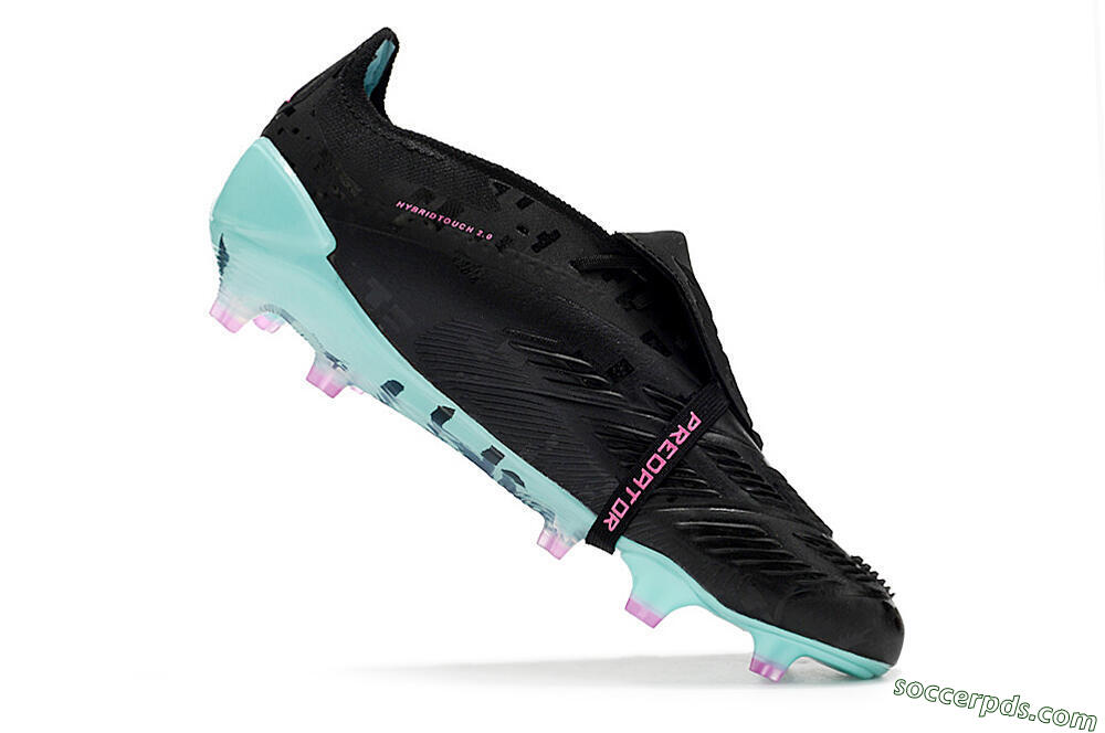 Adidas Predator Elite Foldover Tongue FG Low-Tops Football Boots - Black/Jade/Purple 4
