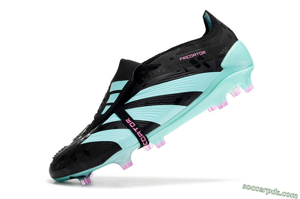 Adidas Predator Elite Foldover Tongue FG Low-Tops Football Boots - Black/Jade/Purple 5