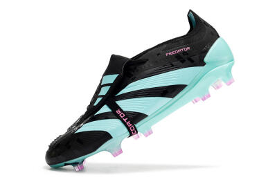 Adidas Predator Elite Foldover Tongue FG Low-Tops Football Boots - Black/Jade/Purple