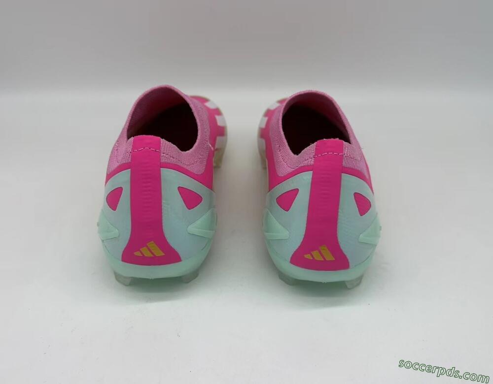 Adidas X Crazyfast+ Laceless FG Low-Tops Football Boots - Pink/White/Gold/Jade