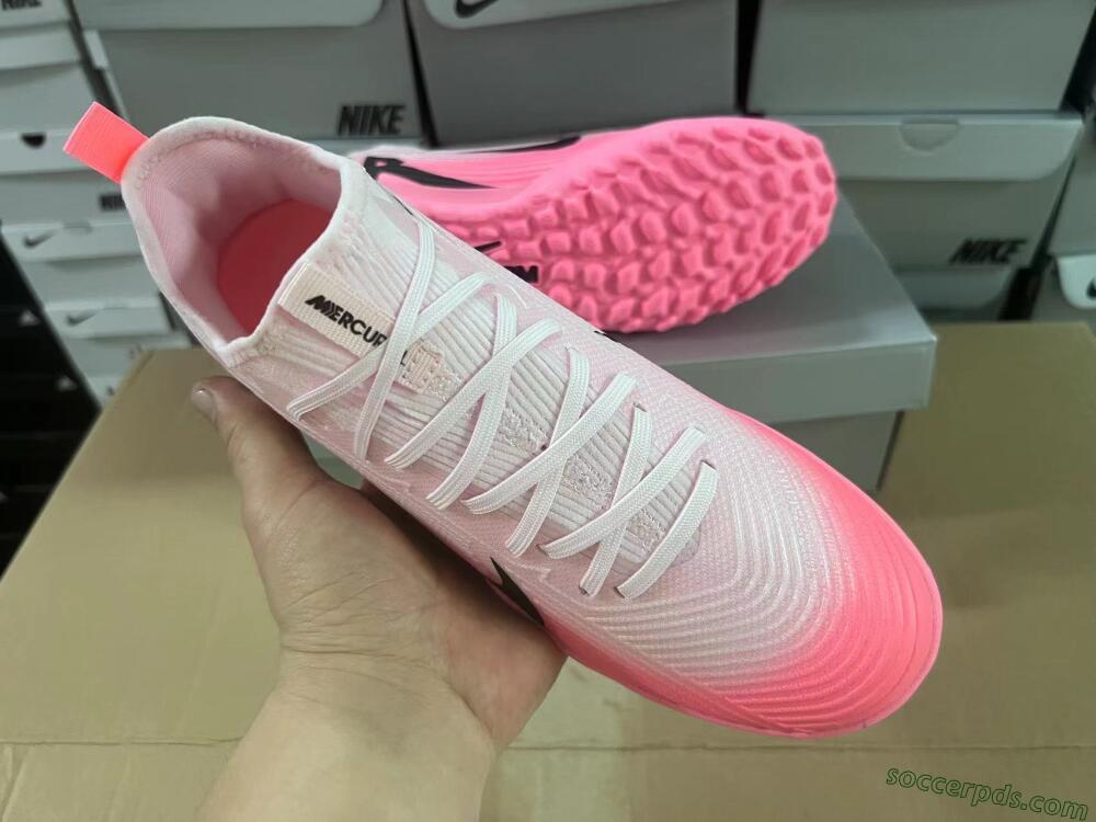 Nike Air Zoom Mercurial Vapor 15 Pro TF Low-Tops Football Shoes - Pink/Black