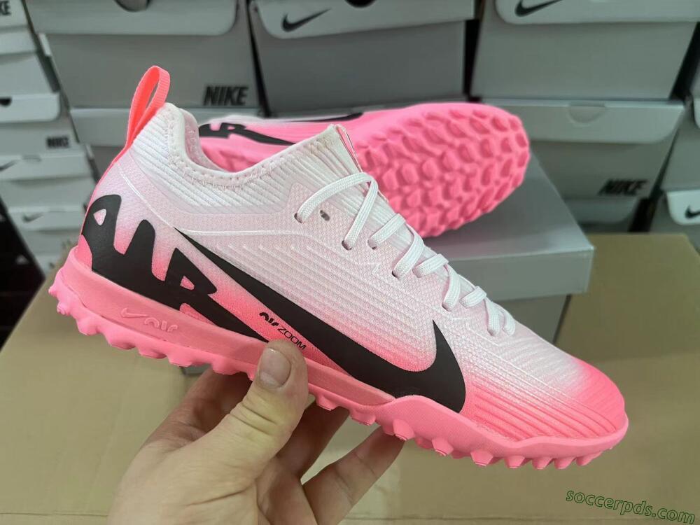 Nike Air Zoom Mercurial Vapor 15 Pro TF Low-Tops Football Shoes - Pink/Black