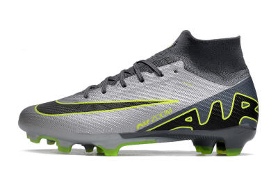 Nike Air Zoom Mercurial Superfly 9 Elite FG High-Tops Football Boots - Silver/Grey/Green