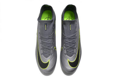 Nike Air Zoom Mercurial Superfly 9 Elite FG High-Tops Football Boots - Silver/Grey/Green