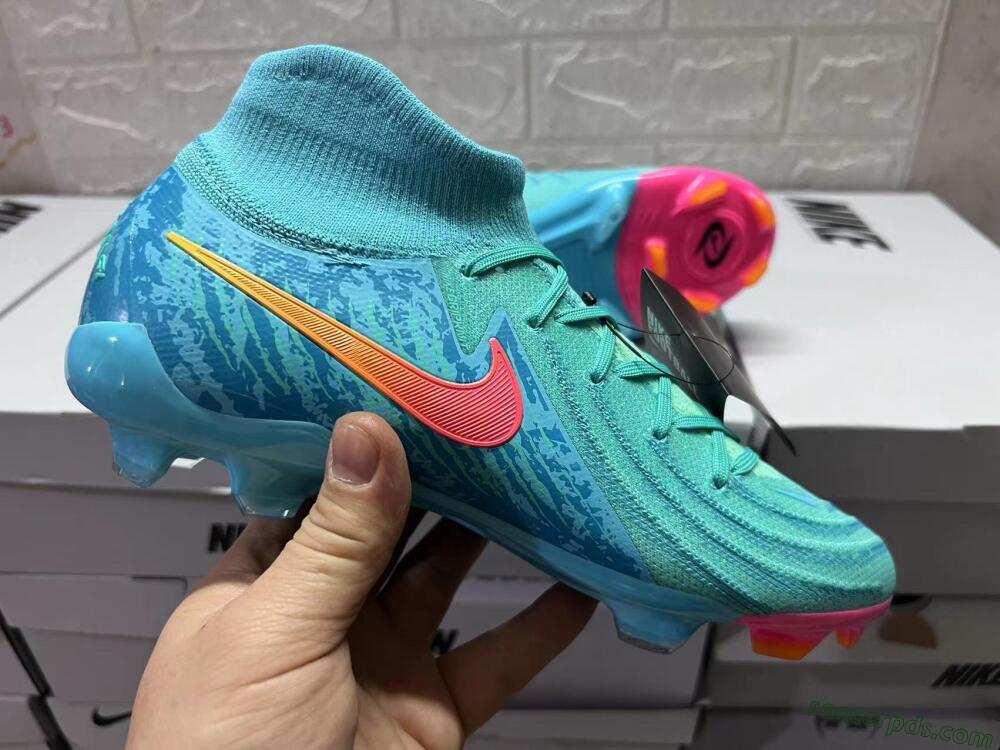Nike Phantom Luna Elite FG High-Tops Football Boots - Jade/Blue/Orange
