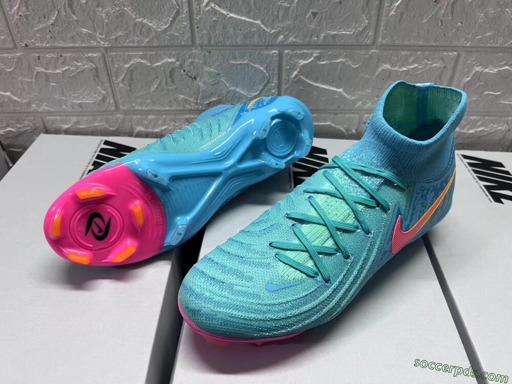 Nike Phantom Luna Elite FG High-Tops Football Boots - Jade/Blue/Orange