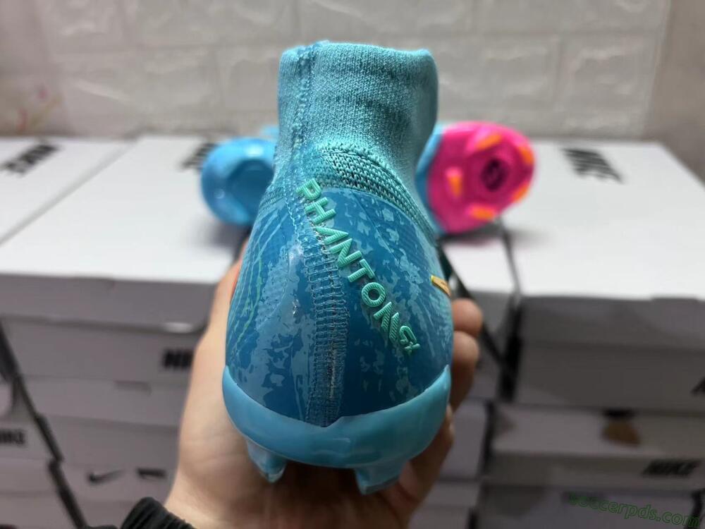 Nike Phantom Luna Elite FG High-Tops Football Boots - Jade/Blue/Orange