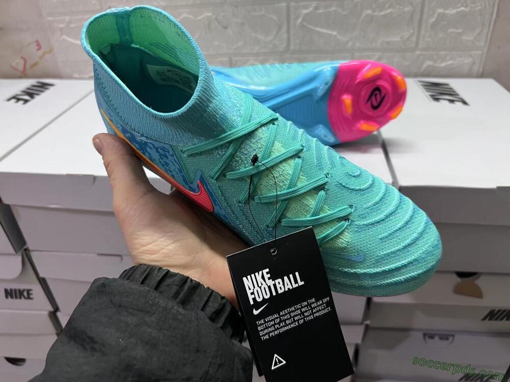 Nike Phantom Luna Elite FG High-Tops Football Boots - Jade/Blue/Orange