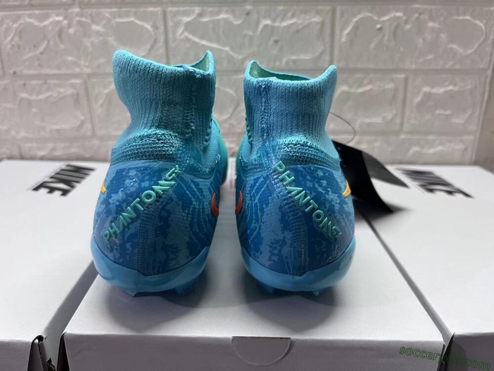 Nike Phantom Luna Elite FG High-Tops Football Boots - Jade/Blue/Orange