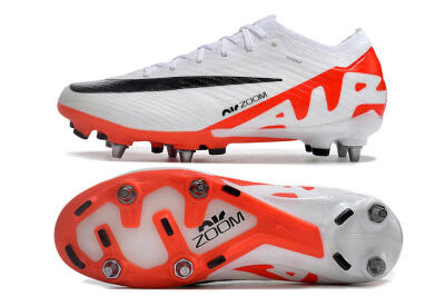 Nike Air Zoom Mercurial Vapor 15 Elite SG Low-Tops Football Boots - White/Black/Red