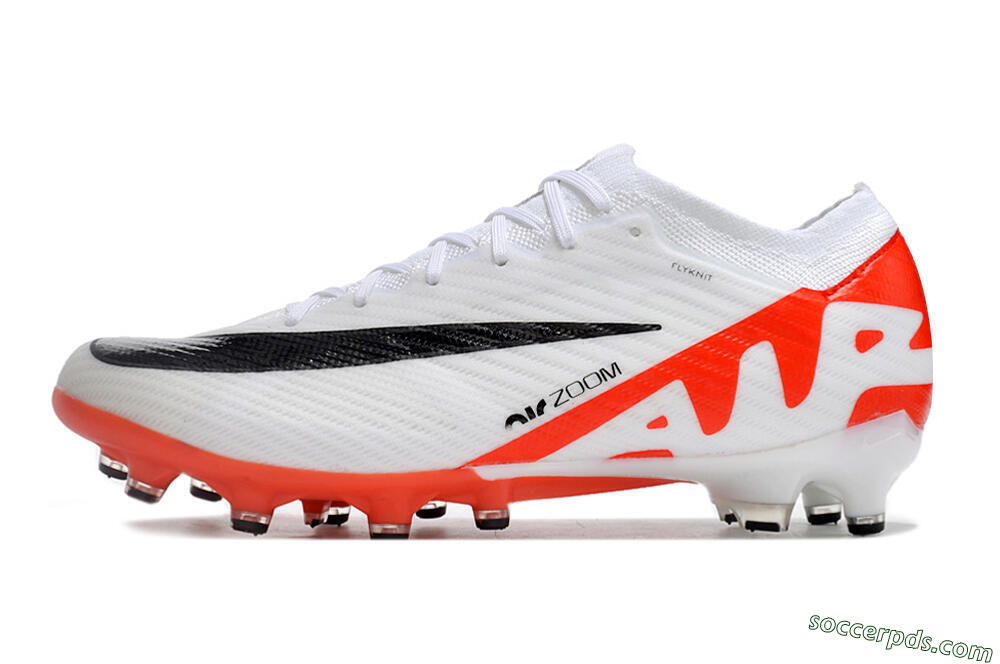 Nike Air Zoom Mercurial Vapor 15 Elite AG Low-Tops Football Boots - White/Black/Red 2
