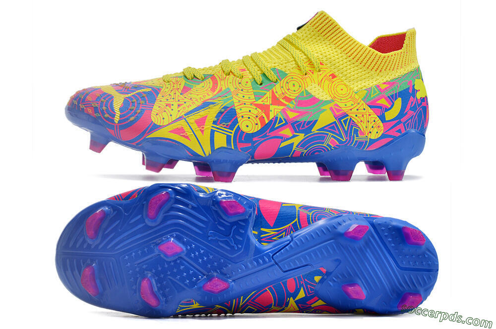 Puma Future Ultimate FG Low-Tops Football Boots - Yellow/Rainbow 0