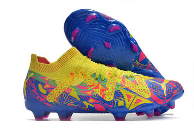 Puma Future Ultimate FG Low-Tops Football Boots - Yellow/Rainbow