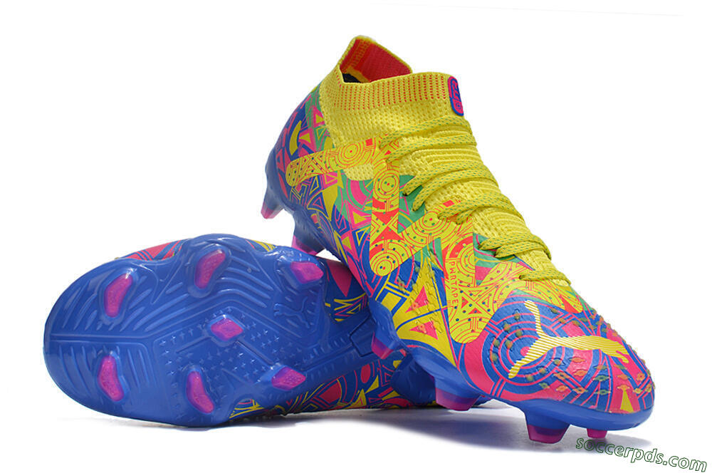 Puma Future Ultimate FG Low-Tops Football Boots - Yellow/Rainbow 3