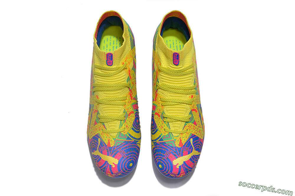 Puma Future Ultimate FG Low-Tops Football Boots - Yellow/Rainbow 4