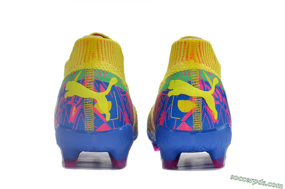 Puma Future Ultimate FG Low-Tops Football Boots - Yellow/Rainbow 5