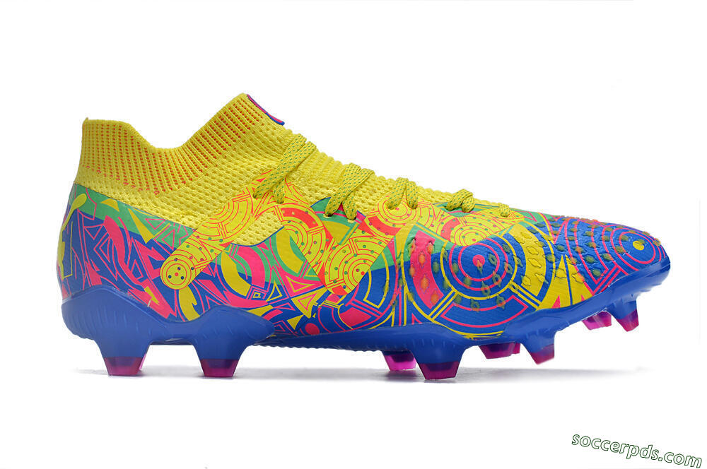 Puma Future Ultimate FG Low-Tops Football Boots - Yellow/Rainbow 7